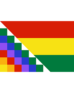 Flag: Possible proposal of Evo Morales for a new flag of Bolivia