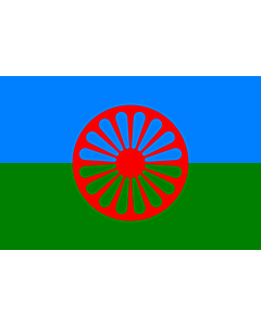 Flag: Romani people | Romani people, made using these dimensions