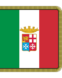 Flag: Front of the combat flag of the Italian Navy