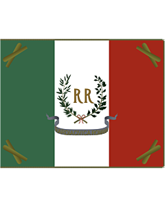 Flag: Military flag of the New Roman Republic  1849