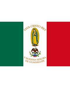 Flag: Such as this one were used by the Cristeros when resisting the secular government forces in the  Cristero War