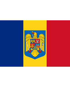 Flag: Romania with the coat of arms