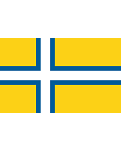 Flag: Unofficial regional flag of West Sweden  Västsverige