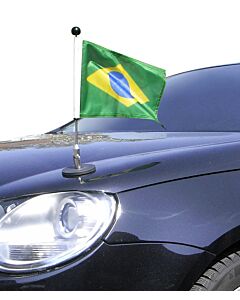  Magnetic Car Flag Pole Diplomat-1.30 Brazil