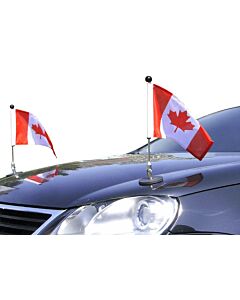  Pair  Magnetic Car Flag Pole Diplomat-1 Canada