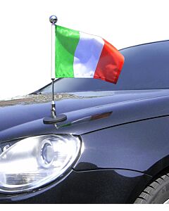  Magnetic Car Flag Pole Diplomat-1-Chrome Italy