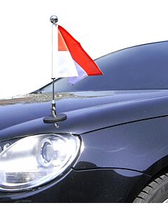  Magnetic Car Flag Pole Diplomat-1-Chrome Monaco