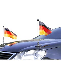  Pair  Magnetic Car Flag Pole Diplomat-1 Germany