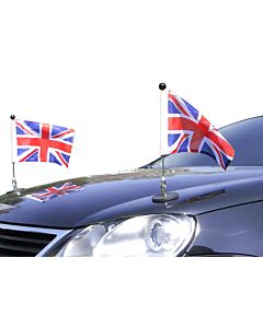  Pair  Magnetic Car Flag Pole Diplomat-1 Great Britain