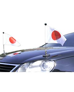  Pair  Magnetic Car Flag Pole Diplomat-1 Japan