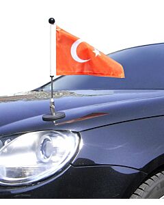  Magnetic Car Flag Pole Diplomat-1 Turkey
